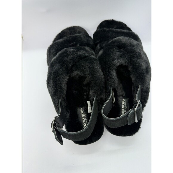 Koolaburra by UGG Adjustable Slide Black Sandals Fuzz'd Out Women 11 - Picture 4 of 9